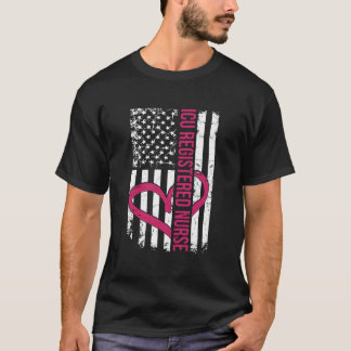 Camiseta Enfermera Registrada En Uci Bandera Enfermeras Gra