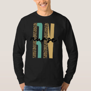Camiseta Enfermera registrada leopardo Rn Enfermera Er Nicu