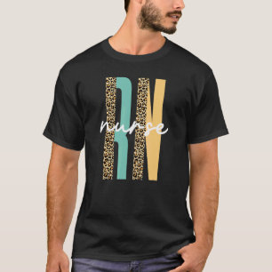 Camiseta Enfermera registrada leopardo Rn Enfermera Er Nicu