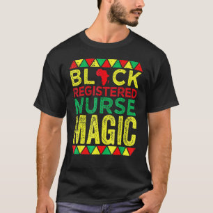 Camiseta Enfermera registrada negra Magia Enfermería Histor