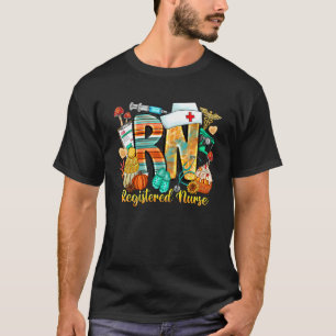 Camiseta Enfermera registrada Retro RN Calabaza de otoño oc