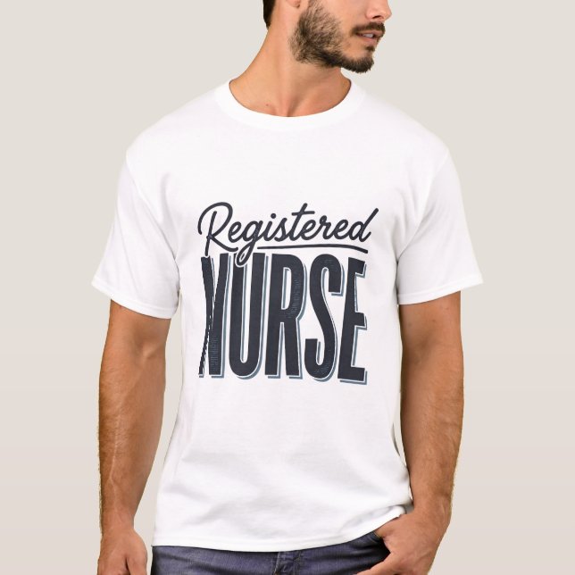 Camiseta Enfermera registrada tipografía script diseño vect (Anverso)