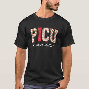 Camiseta Enfermera Retro de Navidad PICU Xmas Enfermera de 
