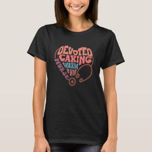 Camiseta Enfermera Retro Estetoscopio Divertida Cálida Dedi