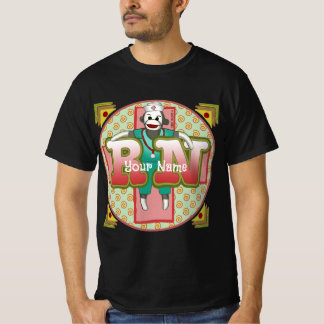 Camiseta Enfermera RN de mono de sock