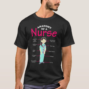 Camiseta Enfermera Rn Lvn Anatomía Scrub Cool Graduada de E
