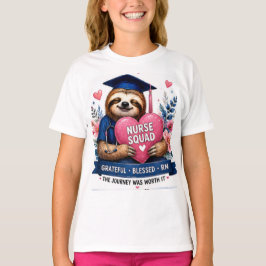 Camiseta Enfermera Squad Perezoso RN Graduada Escuela de En