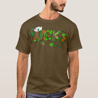 Camiseta Enfermera St Patricks Day EKG Shamrock Lucky Enfer