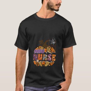 Camiseta Enfermera Stethoscope Leopard Halloween Pum