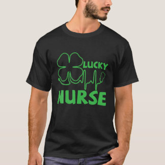 Camiseta Enfermera Suertuda Cuatro Leaf Atrapan La Esperanz