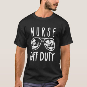 Camiseta Enfermera Sunglass Beach Enfermera Del Servicio Su