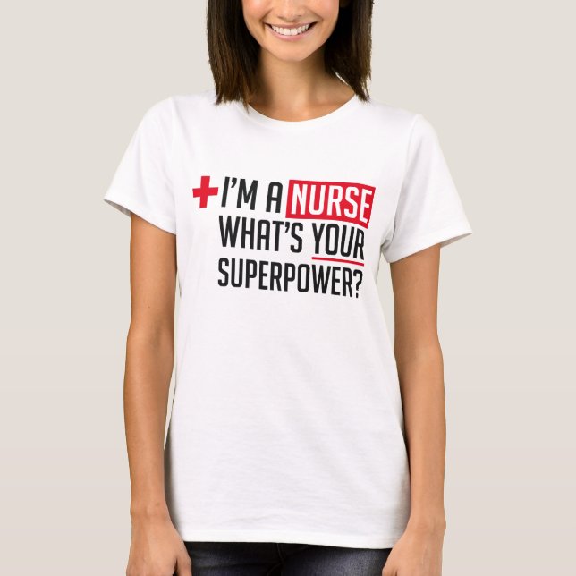Camiseta Enfermera Superpowered (Anverso)