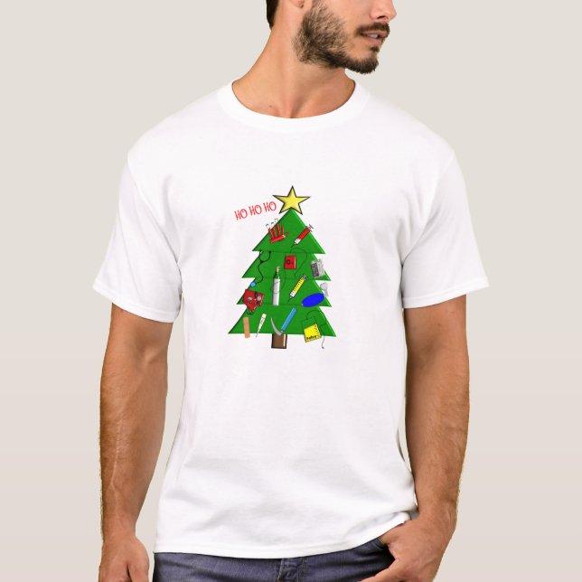 Camiseta Enfermera/tarjetas de Navidad y regalos médicos (Anverso)