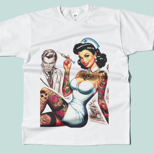 Camiseta Enfermera Tatuada Pin-up