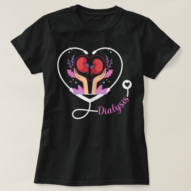 Camiseta Enfermera técnica de diálisis para mujeres - niños (Diseño del anverso)