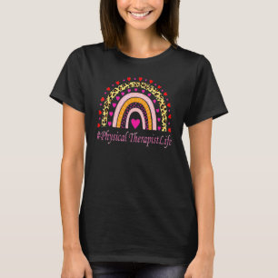Camiseta Enfermera Terapeuta Física Leopardo Arcoíris Seman