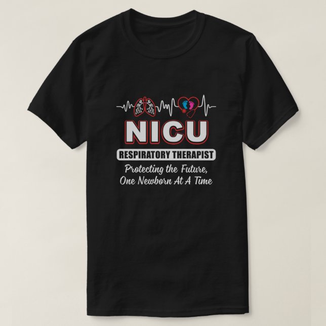 Camiseta Enfermera Terapia respiratoria NICU (Diseño del anverso)