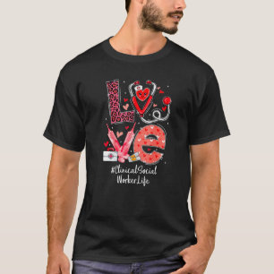 Camiseta Enfermera Trabajadora Social Clínica Vida Amor Cor
