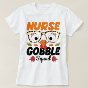 Camiseta Enfermera Turquía Enfermería Escuadrón de Gobble L