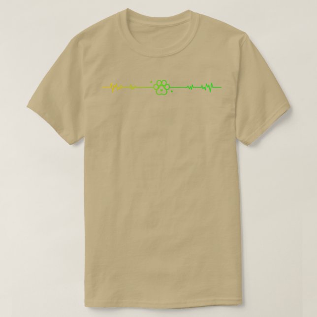 Camiseta Enfermera veterinaria Paw Heartbeat 1 (Diseño del anverso)