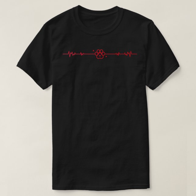 Camiseta Enfermera veterinaria Paw Heartbeat 2 (Diseño del anverso)