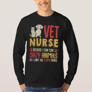Camiseta Enfermera Veterinaria Perro Lindo Perezoso Conejo