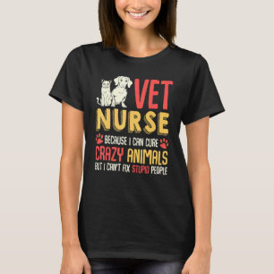 Camiseta Enfermera Veterinaria Perro Lindo Perezoso Conejo