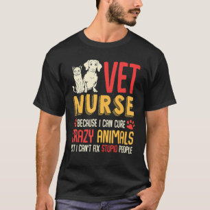 Camiseta Enfermera Veterinaria Perro Lindo Perezoso Conejo