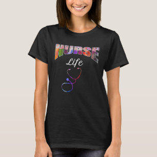 Camiseta Enfermera Vida Decorativo Enfermería Gif V2Dk