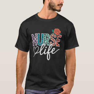 Camiseta Enfermera Vida #enfermeravida Estampado Animal Hos