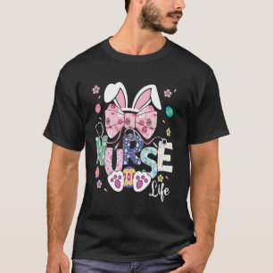 Camiseta Enfermera Vida Lazo Estetoscopio Feliz Pascua Cone