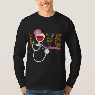 Camiseta Enfermera Vida Rn Lpn Cna Salud Vino