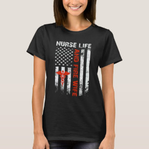 Camiseta Enfermera Vida Ropa De Trabajo Pelo En Desorden Vi