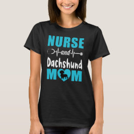 Camiseta Enfermera y madre de Dachshund