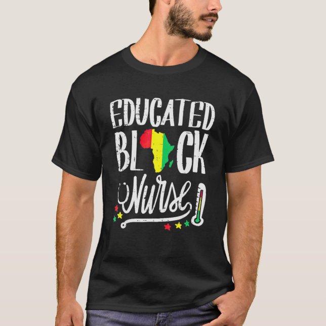Camiseta Enfermeras africanas educadas Mapa del orgullo afr (Anverso)