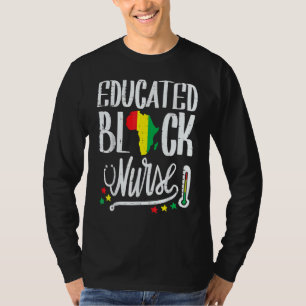 Camiseta Enfermeras africanas educadas Mapa del orgullo afr