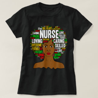 Camiseta Enfermeras afropalabras de pelo natural en afro pa