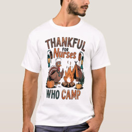 Camiseta Enfermeras agradecidas que aman el campamento