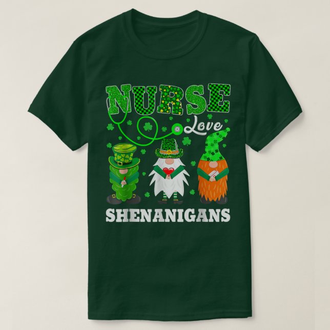 Camiseta Enfermeras Aman A Shenanigans Graciosos Gnomes Enf (Diseño del anverso)