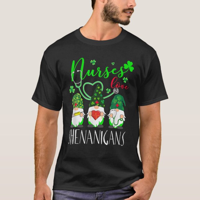 Camiseta Enfermeras Aman A Shenanigans Graciosos Gnomes Enf (Anverso)