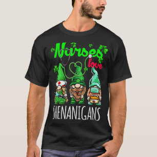 Camiseta Enfermeras Amas Shenanigans Gnomes Shamrock St Pat