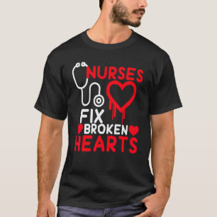 Camiseta Enfermeras Arreglan Corazones Rotos Medicina Enfer