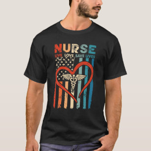 Camiseta Enfermeras Con Amor Vivo Salvar Vidas Orgullosas D