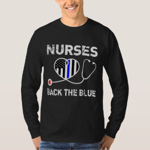 Camiseta Enfermeras De Atrás La Bandera Azul Delgada Esteti