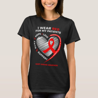 Camiseta Enfermeras de cardiología Rn I Wear Red Enfermedad