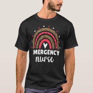 Camiseta Enfermeras De Emergencia Leopardo Arcoiris Por Enf