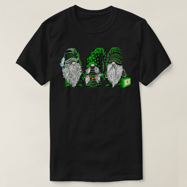 Camiseta Enfermeras De Gnome Saint Pattys Enfermera De Patt (Diseño del anverso)