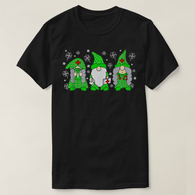 Camiseta Enfermeras De Gnome Saint Pattys Enfermera De Patt (Diseño del anverso)