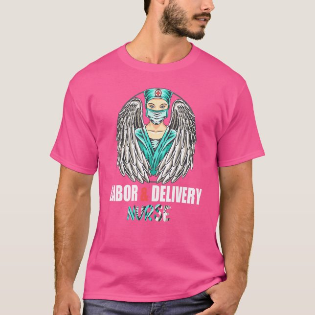 Camiseta Enfermeras De L&d De Trabajo Y De Entrega (Anverso)