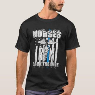 Camiseta Enfermeras De La Bandera Azul De Los Ee.Uu. Orgull